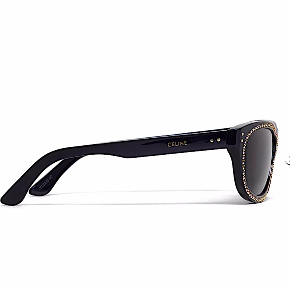 Céline - 07 Sunglasses in Acetate with Crystals and Metal - Black - Sunglasses - Picture 11 of 15